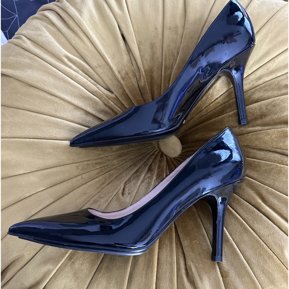 Cole haan Nike air black patent pumps heel 10B - Picture 9 of 10